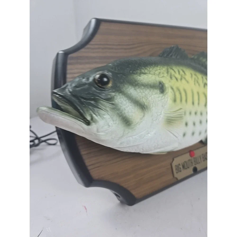 Vtg 1999 Big Mouth Billy Bass Gemmy Singing Moving-Motion Activated Works! VIDEO